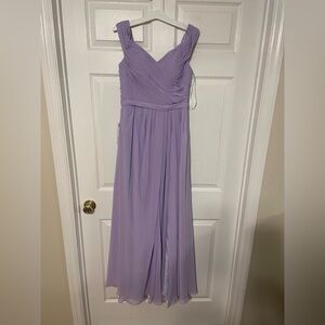 NWT Azazie Audrianna Lilac Chiffon Bridesmaid Dress